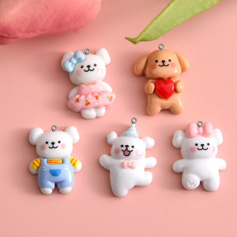 10개 만화 강아지 레진 참 키링 펜던트 쥬얼리 만들기 - Pet Supplies Store 리뷰 및 가격
